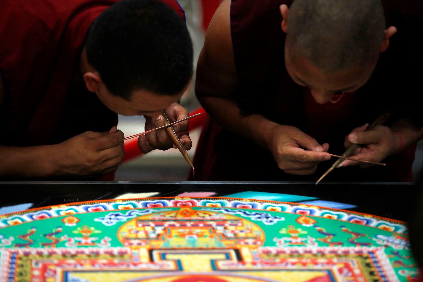 Painstakingly created, then swept away: Tibetan monks' sand mandala at Lily Dale